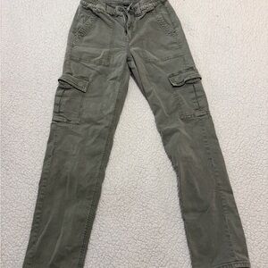 American Eagle Outfitters Olive Green Straight-Leg Cargo Pants
